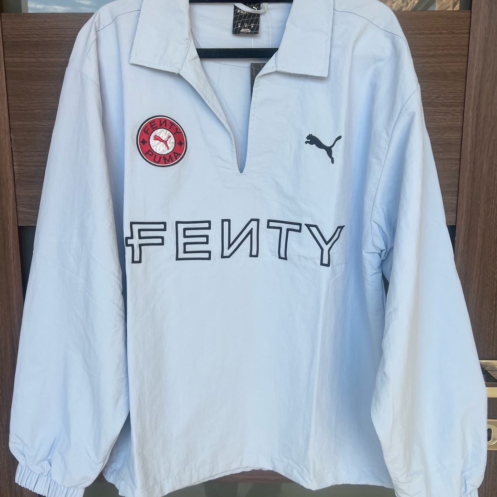 NWT FENTY X PUMA Nylon Baby Blue Pullover - Picture 5 of 10